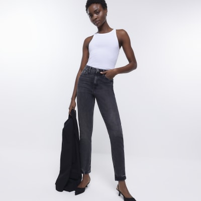 Black high waisted bum sculpt mom jeans