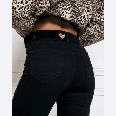 River Island bum sculpt leggings in black