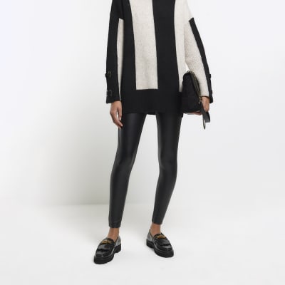 Black thick leggings outlet river island