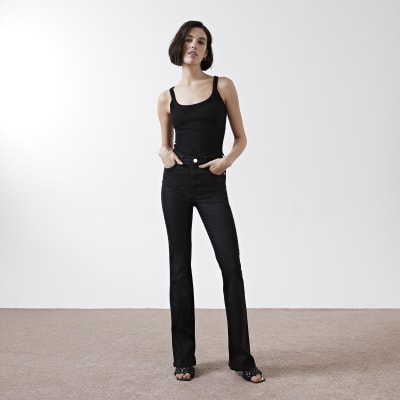 river island black high waisted jeans