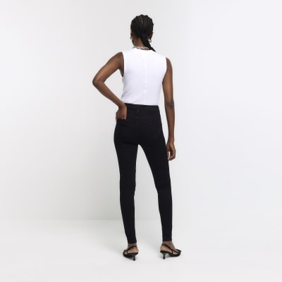 Black high waisted skinny jeans