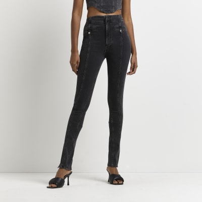 black high waisted jeans