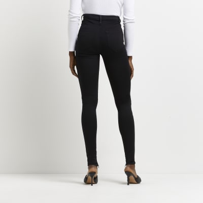 river island black high waisted jeans