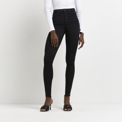 river island black high waisted jeans