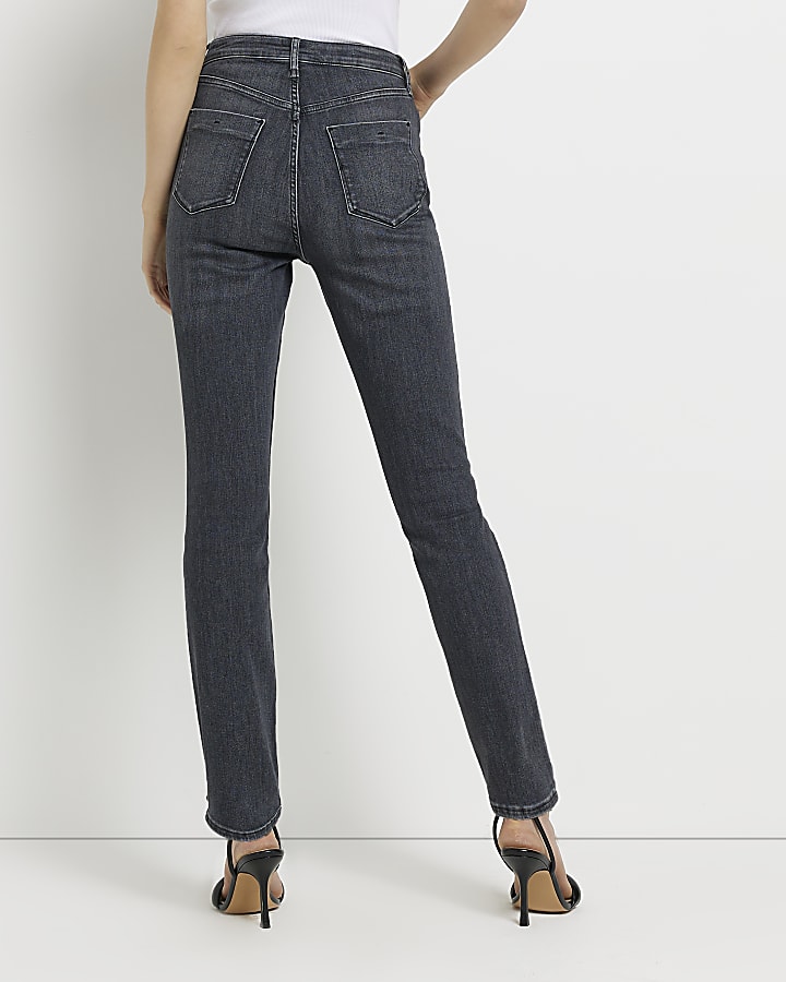 Black high waisted slim fit jeans