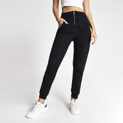 high waisted black joggers