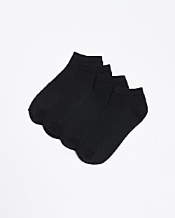 Black honeycomb 2 pack trainer socks