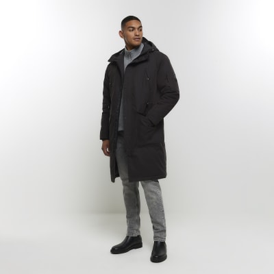 River island sale black parka