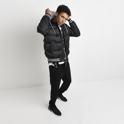 puffer varsity jacket