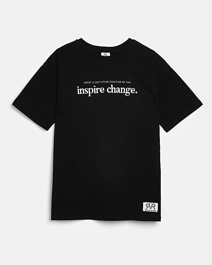 Black 'Inspire Change' t-shirt