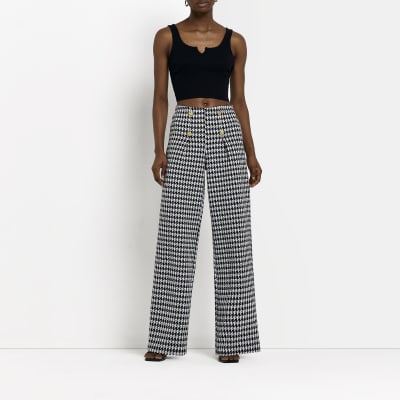 dogtooth jacquard zip through overshirt