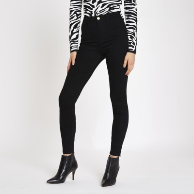 black jeans river island womens