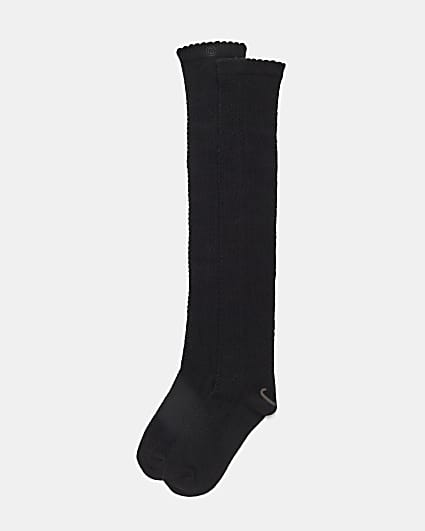 Black knee high socks