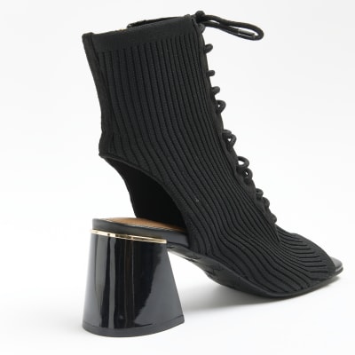Peep toe boots river island best sale