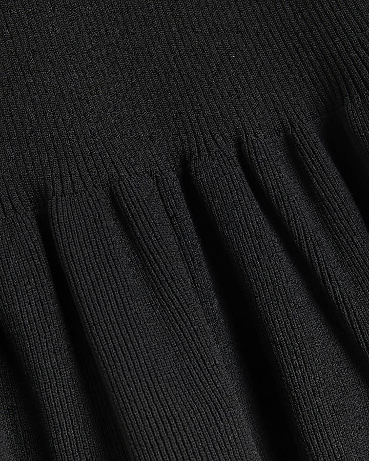 Black knit peplum jumper
