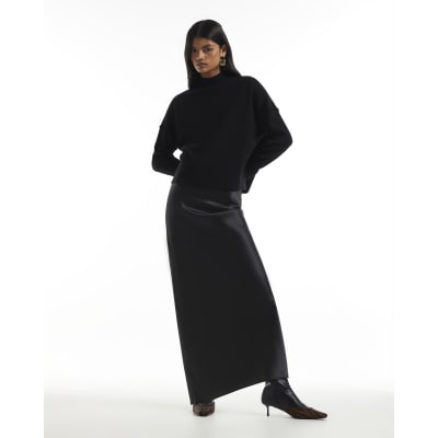 Knit Satin Hybrid Jumper Dress