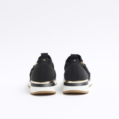 River island black trainers online