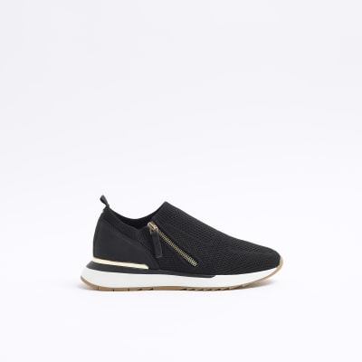 River island black plimsolls shop