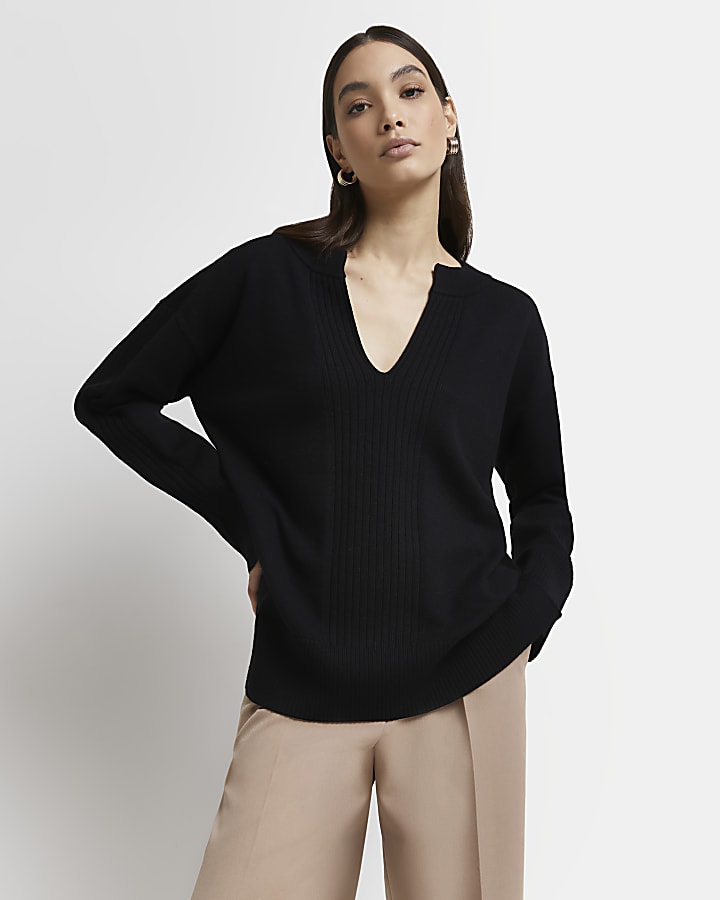 Black knitted jumper