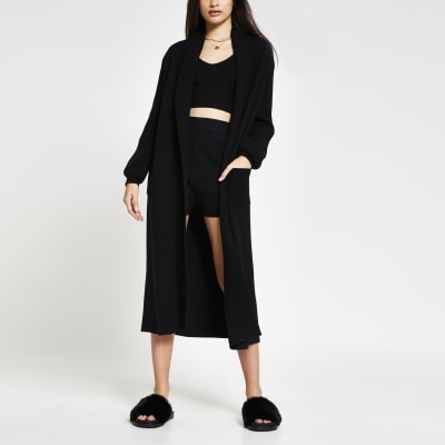 black maxi cardigan