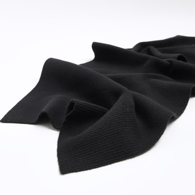 Black knitted scarf
