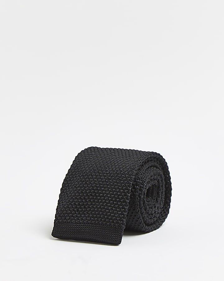 Black Knitted Tie