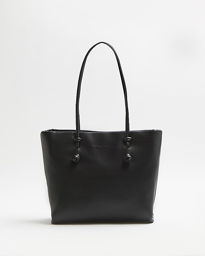 Black knot detail shopper bag