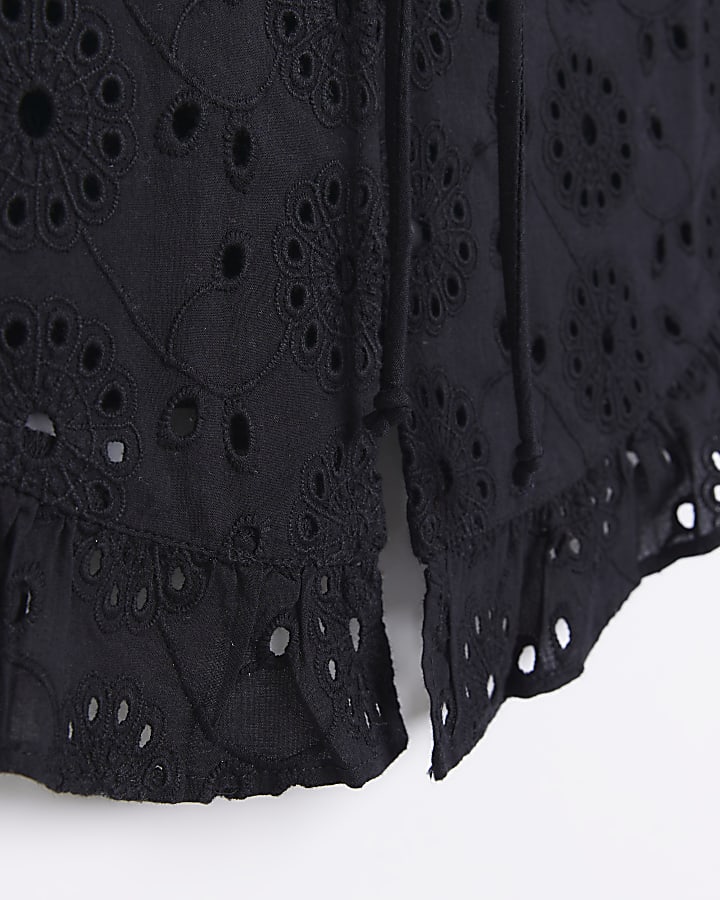 Black lace corset top
