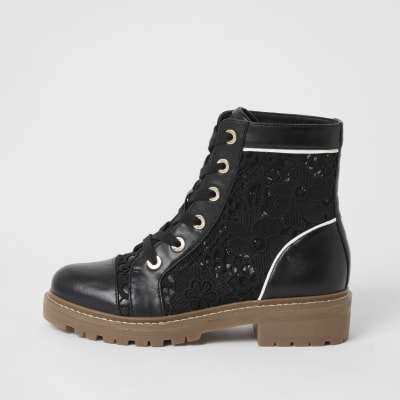 river island flat ankle boots