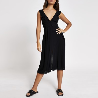 river island black beach dress