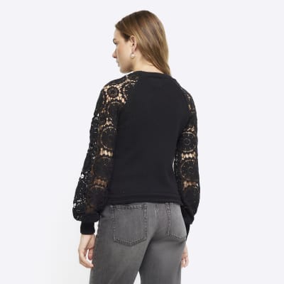 Black hotsell lace jumpers