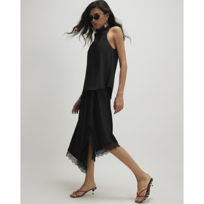 chinese dress ladies Lace Asymmetrical Slip Dress M main image 0
