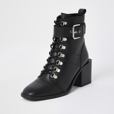 river island patent lace up boots