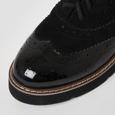 river island black brogues