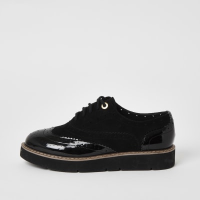 river island black brogues