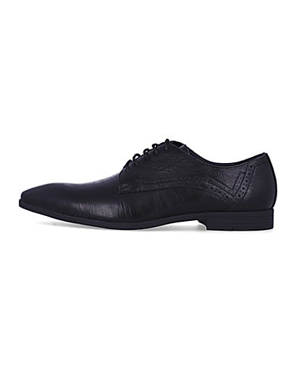 360 degree animation of product Black lace up derby shoes frame-3