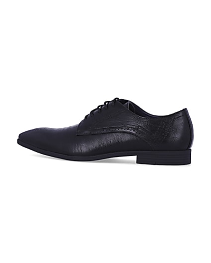 360 degree animation of product Black lace up derby shoes frame-4