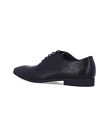 360 degree animation of product Black lace up derby shoes frame-5