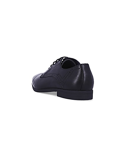 360 degree animation of product Black lace up derby shoes frame-7