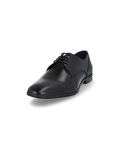 360 degree animation of product Black lace up derby shoes frame-23