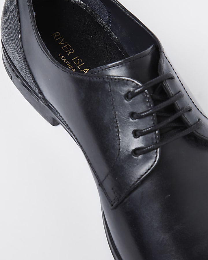 Black lace up derby shoes