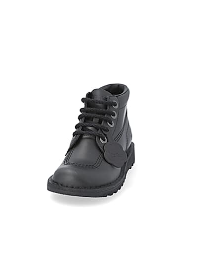 360 degree animation of product Black lace up Kickers ankle boots frame-22