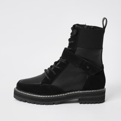 river island black suede boots