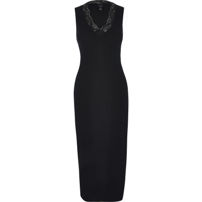 river island ribbed midi dress