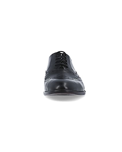 360 degree animation of product Black Leather brogue derby shoes frame-21