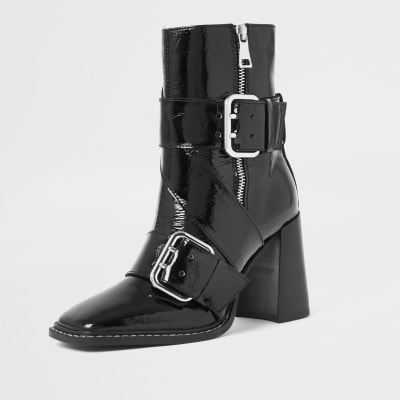 leather boots buckle