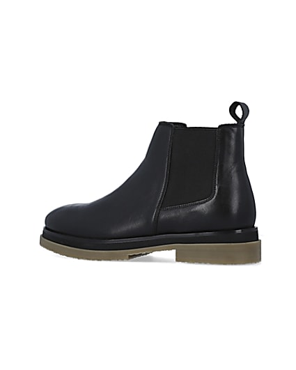 360 degree animation of product Black Leather Chelsea Boots frame-5
