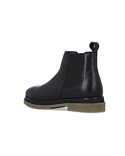 360 degree animation of product Black Leather Chelsea Boots frame-6