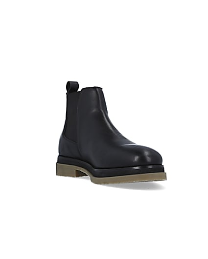 360 degree animation of product Black Leather Chelsea Boots frame-19