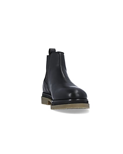 360 degree animation of product Black Leather Chelsea Boots frame-20